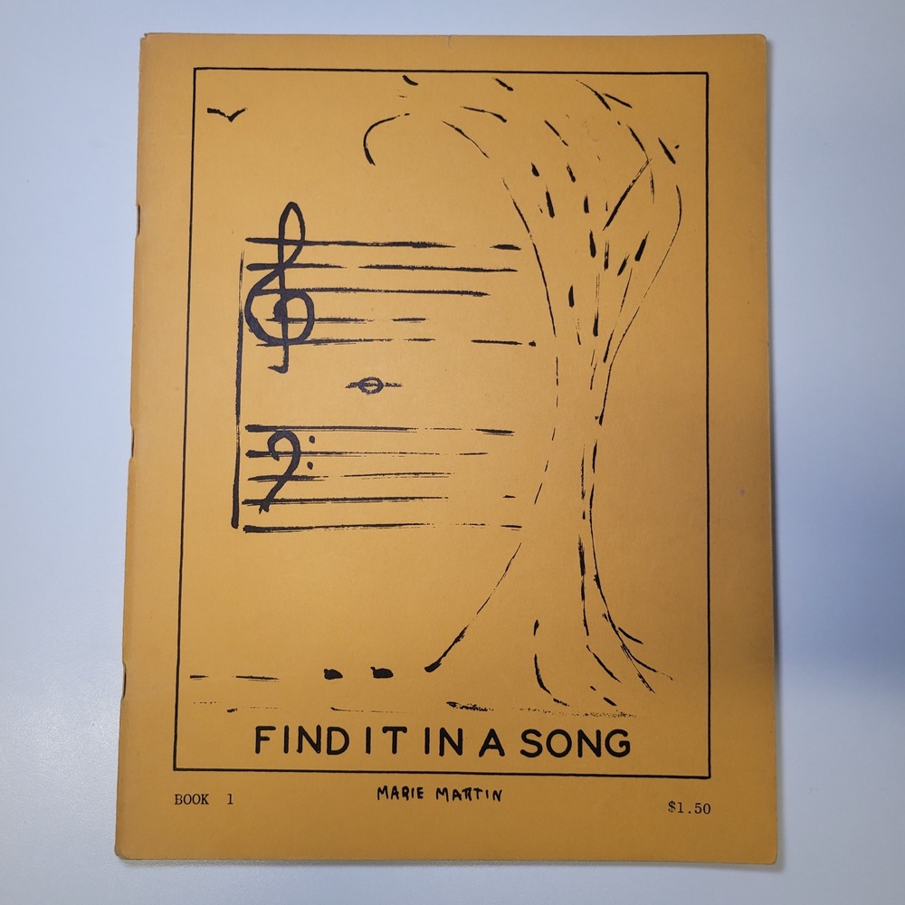 Find It In A Song Book 1 Marie Martin Vintage 1953 Music Education Theory